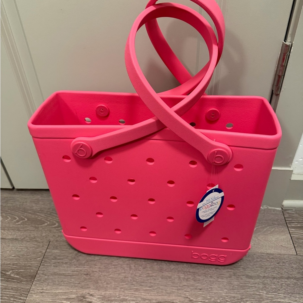 BOGG BAG Watermelon Pink Perforated Tote with Double Handles
